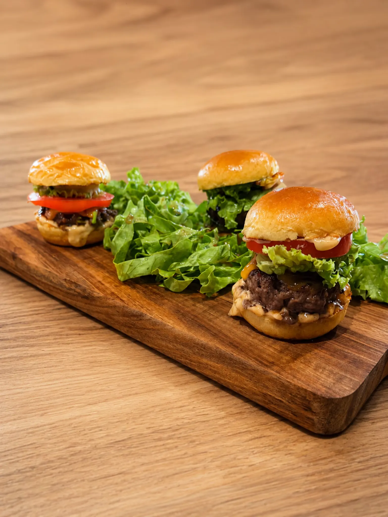 Le trio de mini burgers